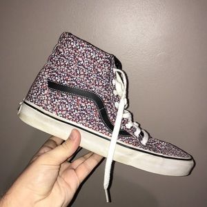 Multi color high top Vans